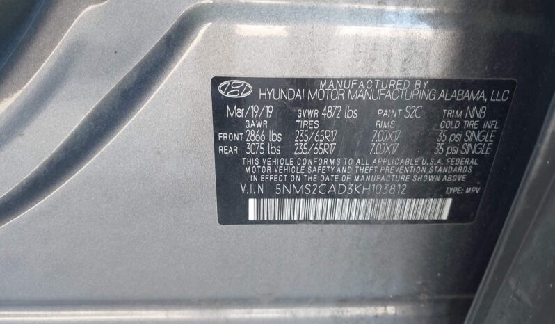 
								2019 Hyundai Santa Fe full									