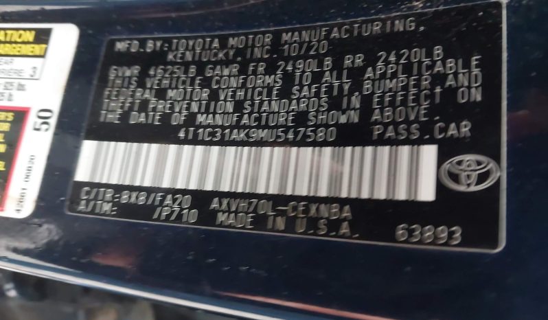 
								2021 Toyota Camry full									