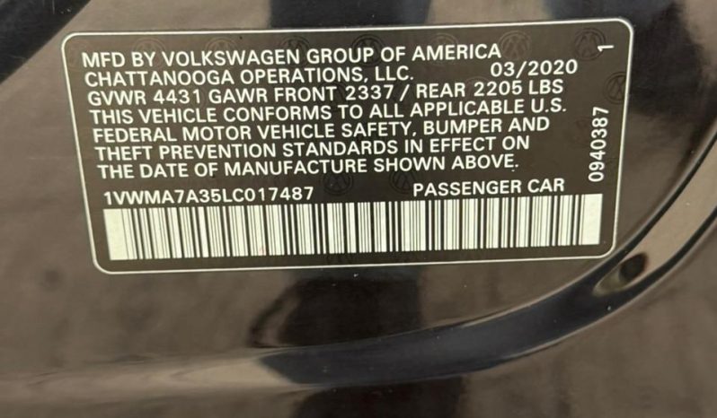 
								2020 Volkswagen Passat full									