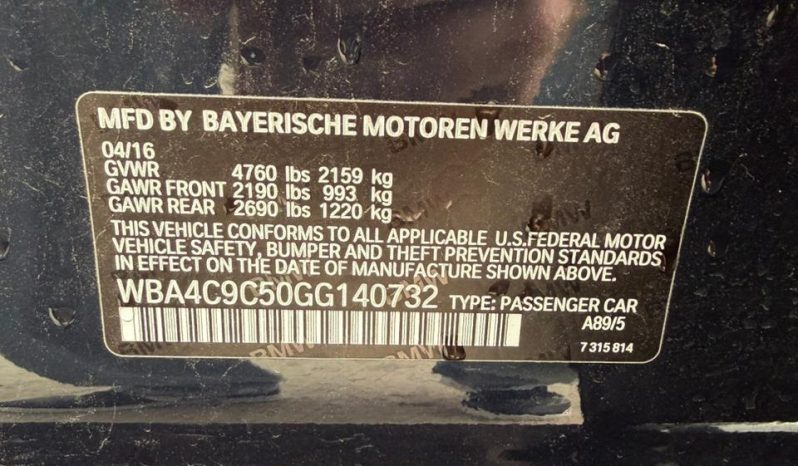 
								2016 BMW 4 Series full									