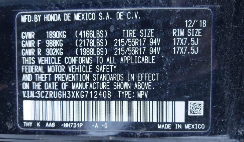 
								2019 Honda HR-V full									