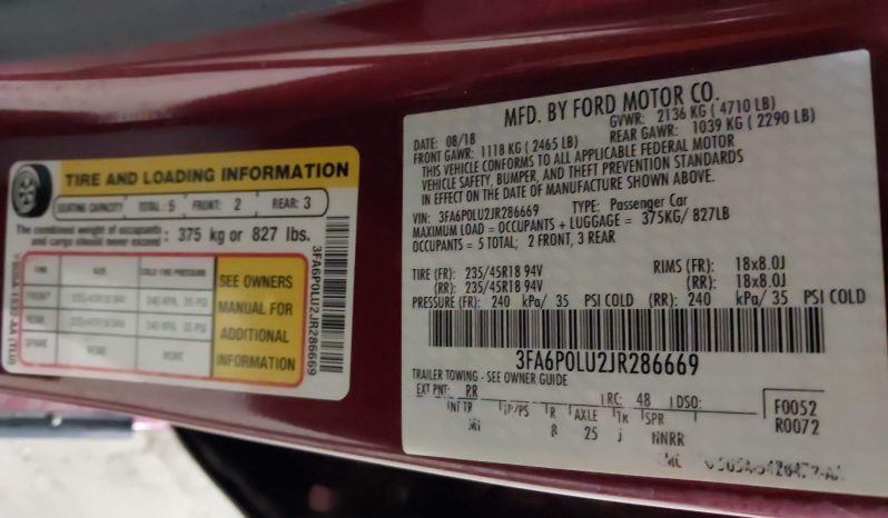 
								2018 Ford Fusion full									