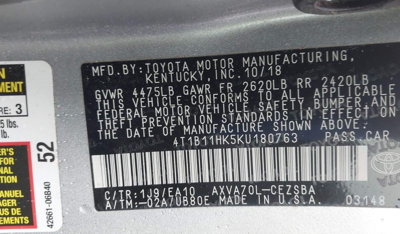 
								2019 Toyota Camry full									