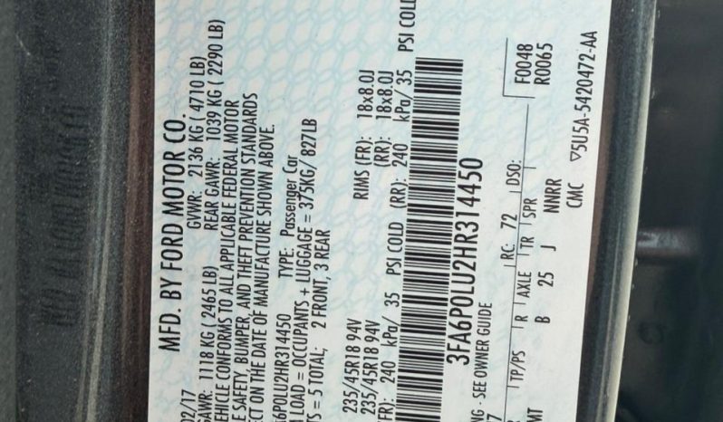 
								2017 Ford Fusion full									