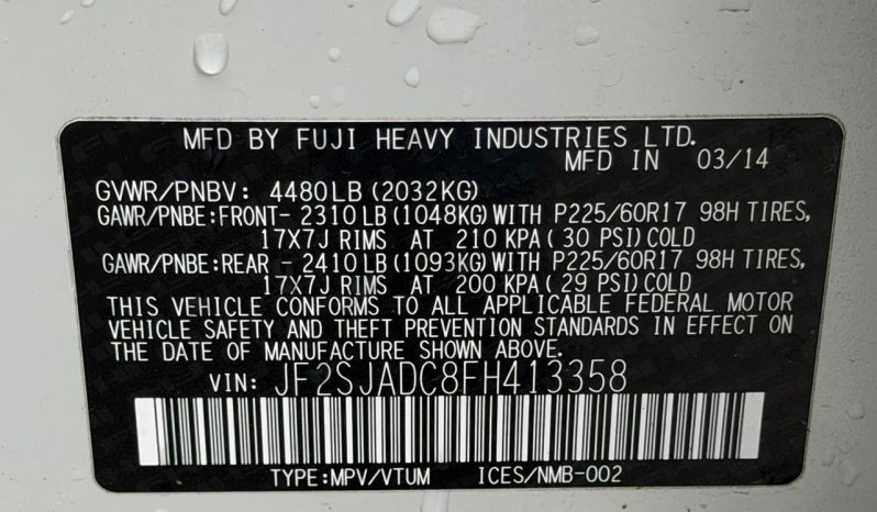 
								2014 Subaru Forester full									