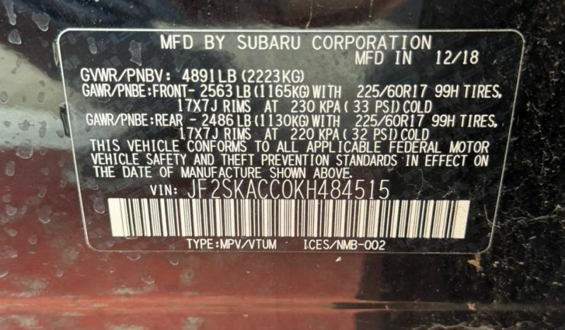 
								2019 Subaru Forester full									