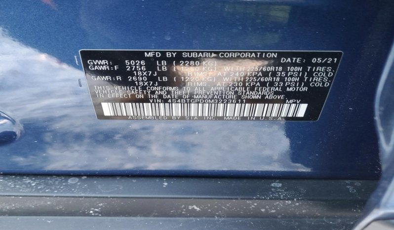 
								2021 Subaru Outback full									