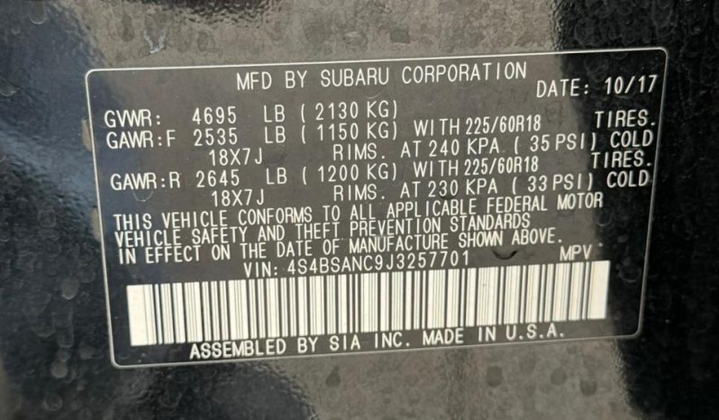
								2018 Subaru Outback, 2.5I Limited full									