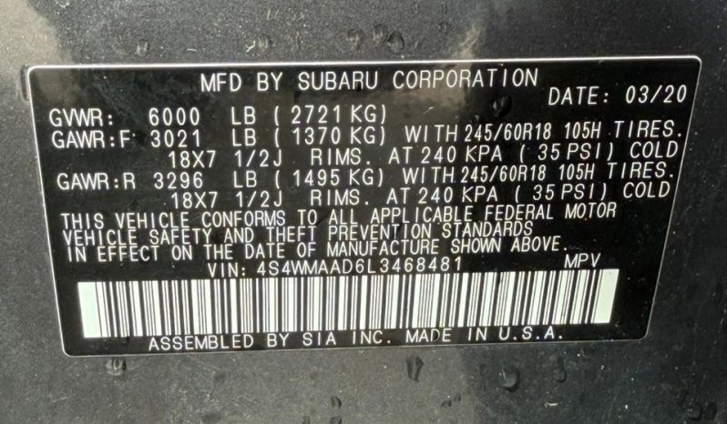 
								2020 Subaru Ascent full									