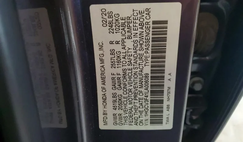 
								2020 Honda Accord full									