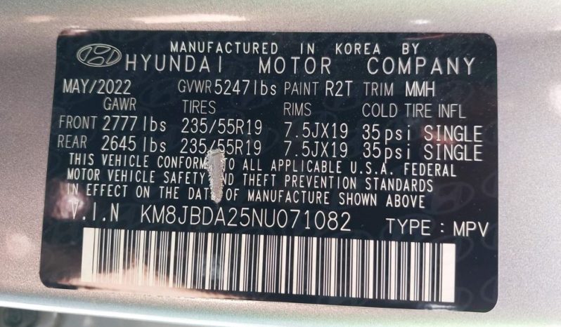 
								2022 Hyundai Tucson full									