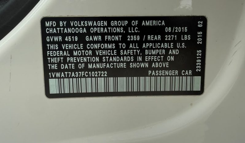 
								2015 Volkswagen Passat, S full									