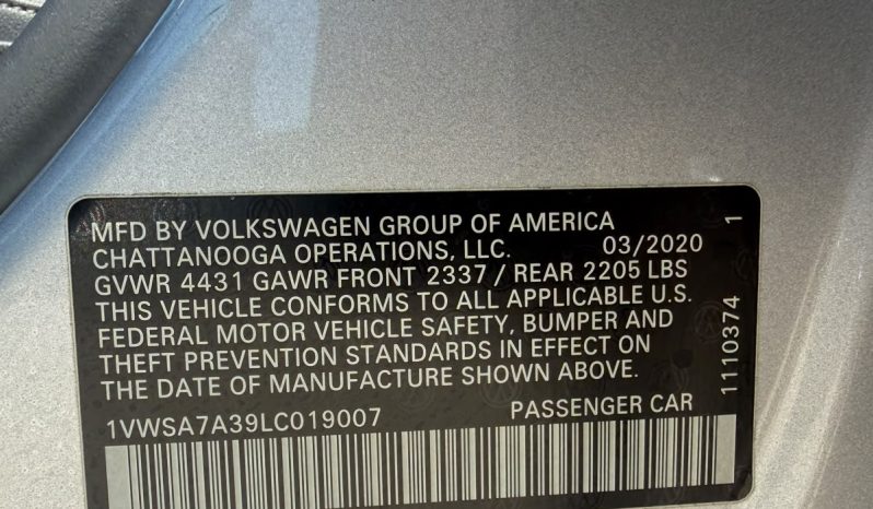 
								2020 Volkswagen Passat SE full									