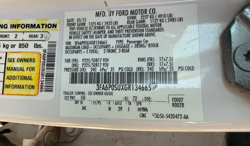 
								2016 Ford Fusion, Titanium Phev full									