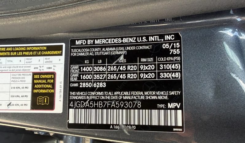 
								2015 Mercedes-Benz ML-Class, 350 4Matic full									