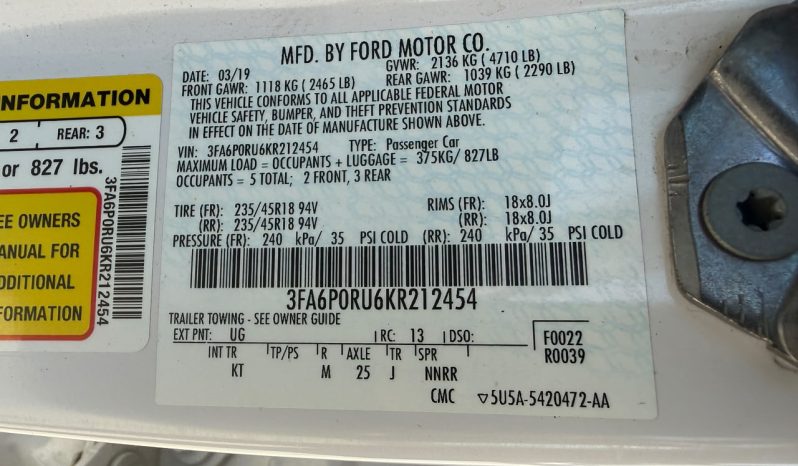 
								2019 Ford Fusion, Titanium full									