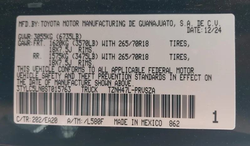 
								Toyota Tacoma Hybrid full									