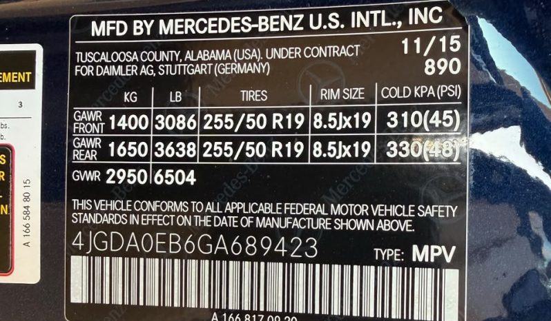 
								2016 Mercedes-Benz GLE 300D, 4Matic full									