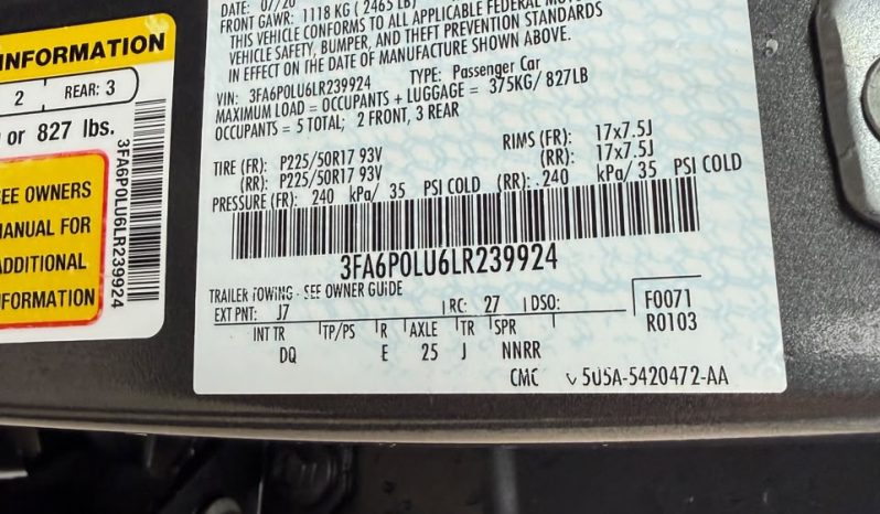 
								2020 Ford Fusion full									