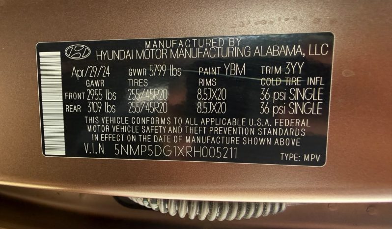 
								2024 Hyundai Santa Fe Calligraphy full									