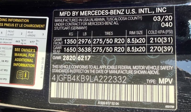 
								2020 Mercedes-Benz GLE  350 4Matic full									