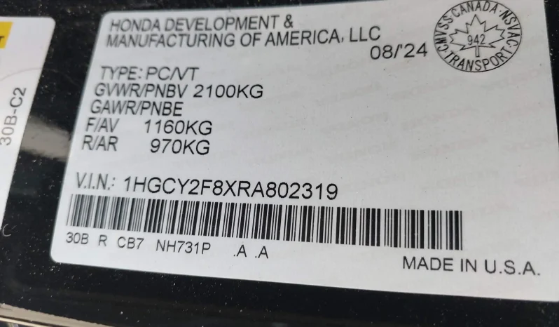 
								Honda Accord Hybrid full									